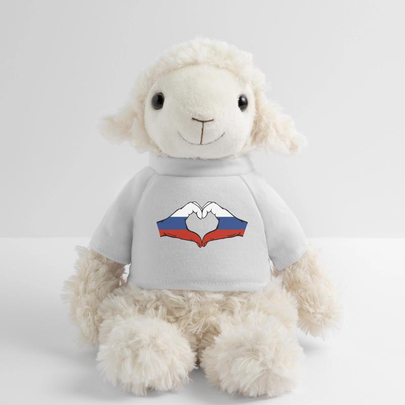 Drapeau de la Russie Mains Coeur Forme Mouton en peluche Annika MiniFeet®