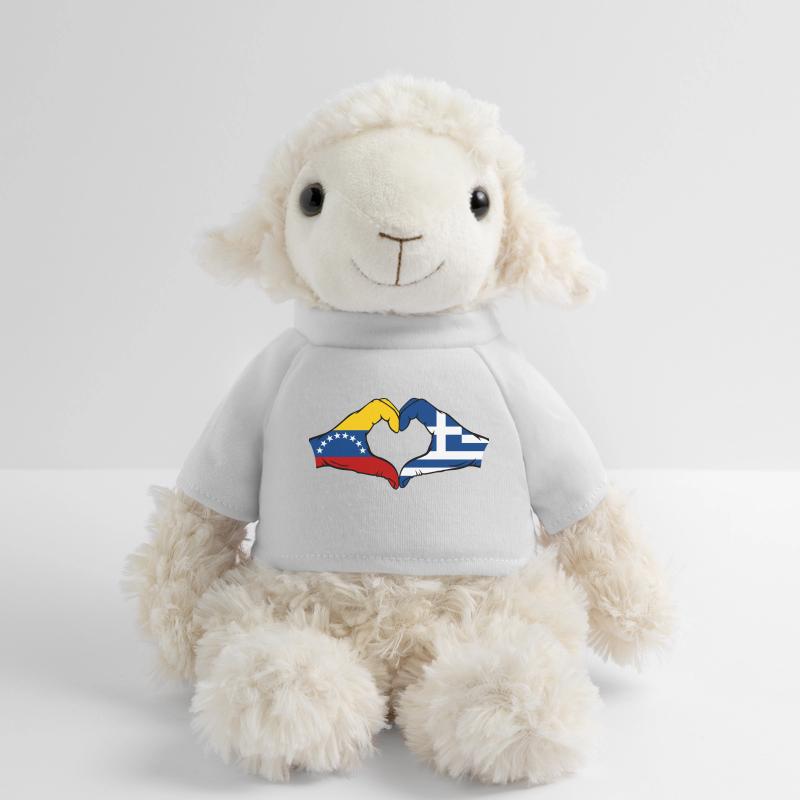 Venezuela Grèce Drapeau Mains Coeur Forme Mouton en peluche Annika MiniFeet®