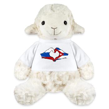 Russland Kuba Flagge Hände Herzform used - MiniFeet® Schaf Annika - Weiß - Vorne