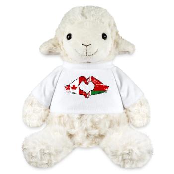 Canada Biélorussie drapeau mains forme de coeur utilisé - Mouton en peluche Annika MiniFeet® - blanc - Devant