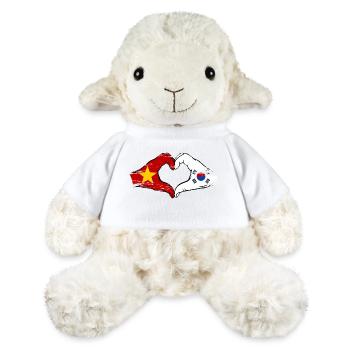 Vietnam Corée du Sud Drapeau Mains Coeur Forme Utilisé - Mouton en peluche Annika MiniFeet® - blanc - Devant
