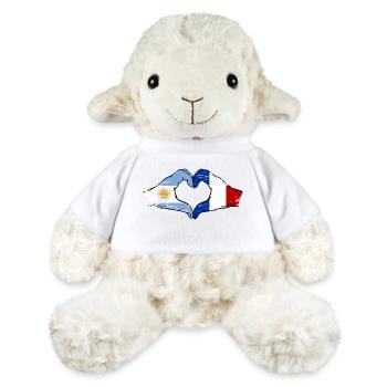 Argentine France Drapeau Mains Coeur Forme Utilisé - Mouton en peluche Annika MiniFeet® - blanc - Devant