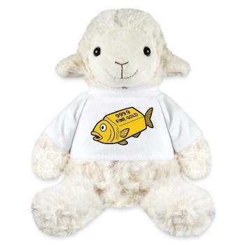 Comic Cartoon Goldfisch Goldbarren Fine Gold Fisch - MiniFeet® Schaf Annika - Weiß - Vorne
