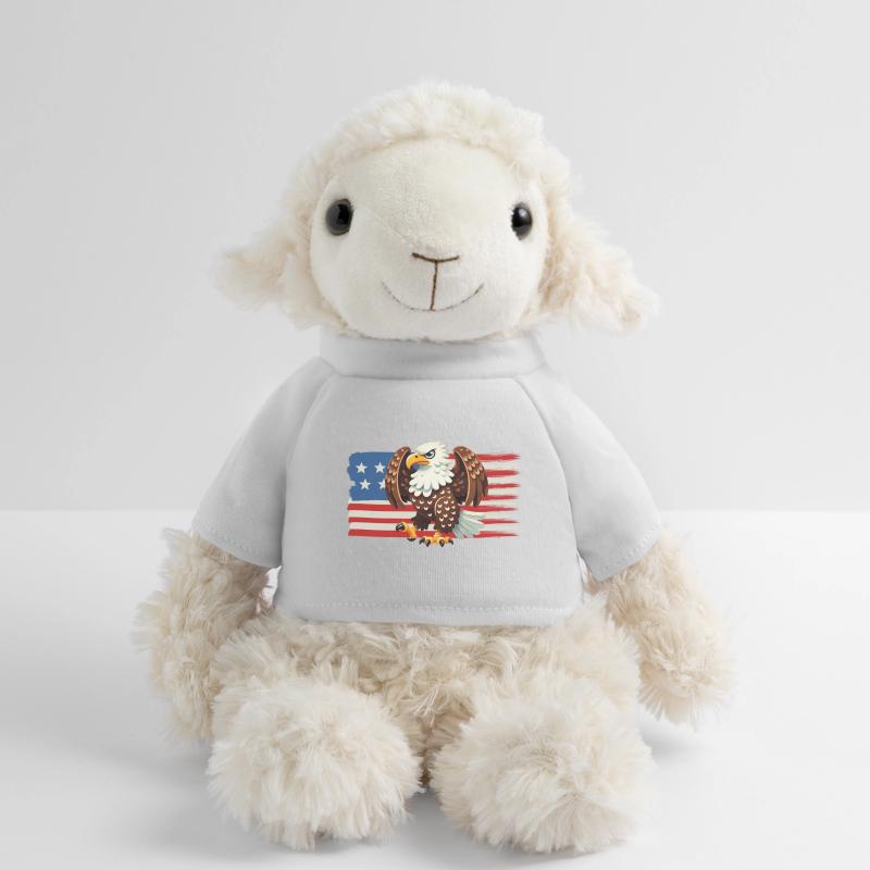 Aigle de la Liberté sur le drapeau américain Mouton en peluche Annika MiniFeet®