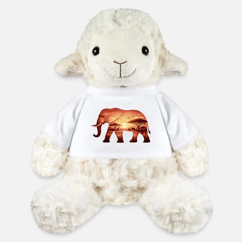 Elephant on Savannah - MiniFeet® Sheep Annika - white