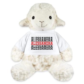 Alessandra T-Shirt gestapelter Text Geschenk T-Shirt - MiniFeet® Schaf Annika - Weiß - Vorne