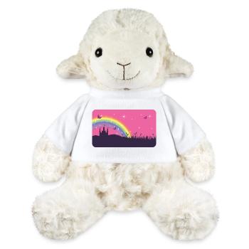 Château de conte de fées avec arc-en-ciel et étoiles - Mouton en peluche Annika MiniFeet® - blanc - Devant