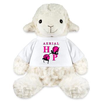 Cerceau aérien néon rose noir - Mouton en peluche Annika MiniFeet® - blanc - Devant