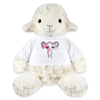Ovaires / utérus avec cils - Mouton en peluche Annika MiniFeet® - blanc - Devant