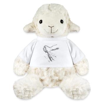 Holzschnitzerei Zeichnung Geschenk Holzschnitzer - MiniFeet® Schaf Annika - Weiß - Vorne