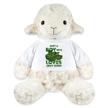 Juste A Boy Who Loves Army Tanks Amateurs - Mouton en peluche Annika MiniFeet® - blanc - Devant
