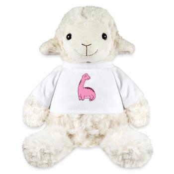 rosa Dino mit langem Hals Dinosaurier - MiniFeet® Schaf Annika - Weiß - Vorne