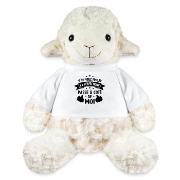 Si tu veux frôler la perfection passe à côté moi - Mouton en peluche Annika MiniFeet® - blanc - Devant