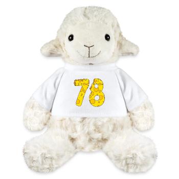 78 ans - Cadeau du 78e anniversaire - 1978 - Mouton en peluche Annika MiniFeet® - blanc - Devant