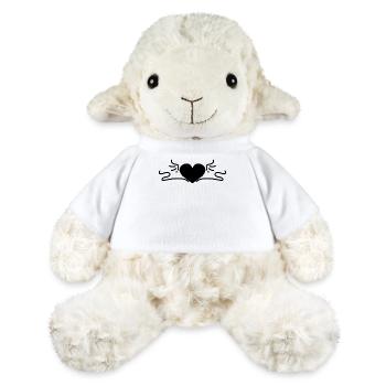 Cœur Noir - Mouton en peluche Annika MiniFeet® - blanc - Devant