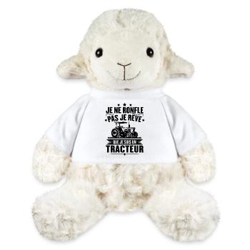Je ne ronfle pas je rêve que je suis un tracteur - Mouton en peluche Annika MiniFeet® - blanc - Devant