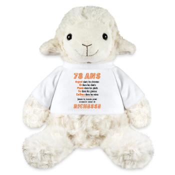 78 Ans Anniversaire Drôle Idée Cadeau - Mouton en peluche Annika MiniFeet® - blanc - Devant
