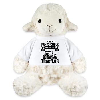 Papys cools conduisent un tracteur humour - Mouton en peluche Annika MiniFeet® - blanc - Devant