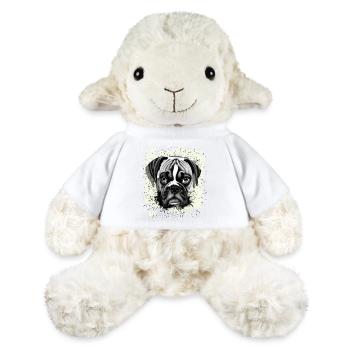 Boxer Hund - MiniFeet® Schaf Annika - Weiß - Vorne