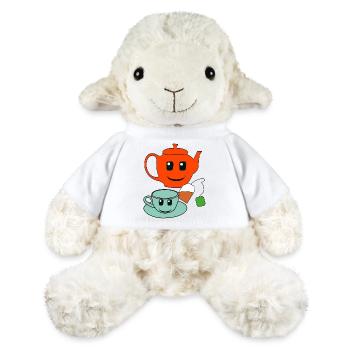 Gastronomie Gastgeber Tee Teekanne Getränke - MiniFeet® Schaf Annika - Weiß - Vorne