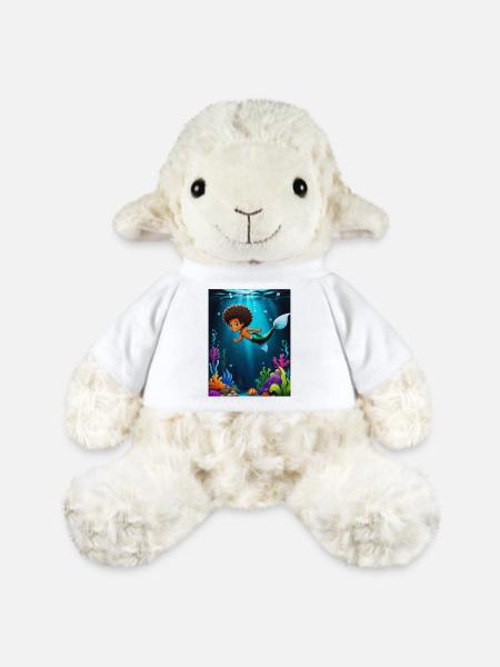 Geschenkidee Meermann Meerjunge Fabelwesen - MiniFeet® Schaf Annika - Weiß