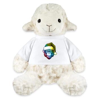 Affe Kopf Weihnachten Portät Bunt - MiniFeet® Schaf Annika - Weiß - Vorne