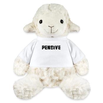 Pensive Vintage Mood Emotion Black Text Apparel - MiniFeet® Sheep Annika - white - Front