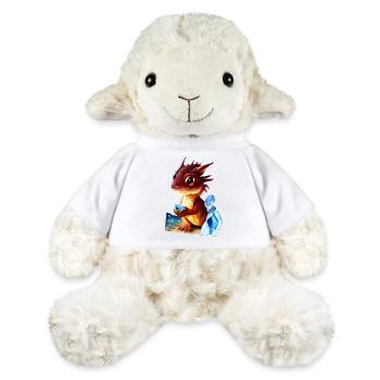Dragon with Gemstones Cute Red Baby Creature - MiniFeet® Sheep Annika - white - Front
