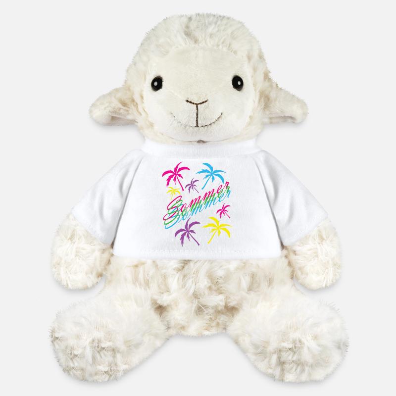 Neon Summer Palm Tree Feeling - MiniFeet® Sheep Annika - white