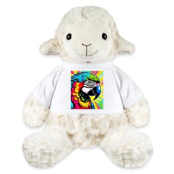Papagei Pop Art - MiniFeet® Schaf Annika - Weiß - Vorne