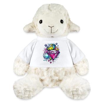 Croquis de diamants, rubis et bijoux - Mouton en peluche Annika MiniFeet® - blanc - Devant