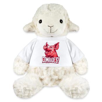 Parodie kommunistisches Genossen Schwein - MiniFeet® Schaf Annika - Weiß - Vorne