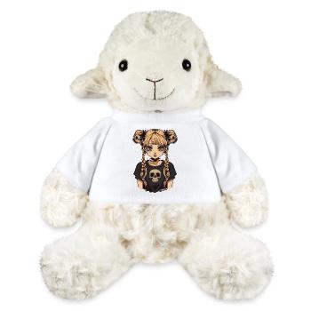 Anime Emo Girl With Braids And Skulls - MiniFeet® Sheep Annika - white - Front