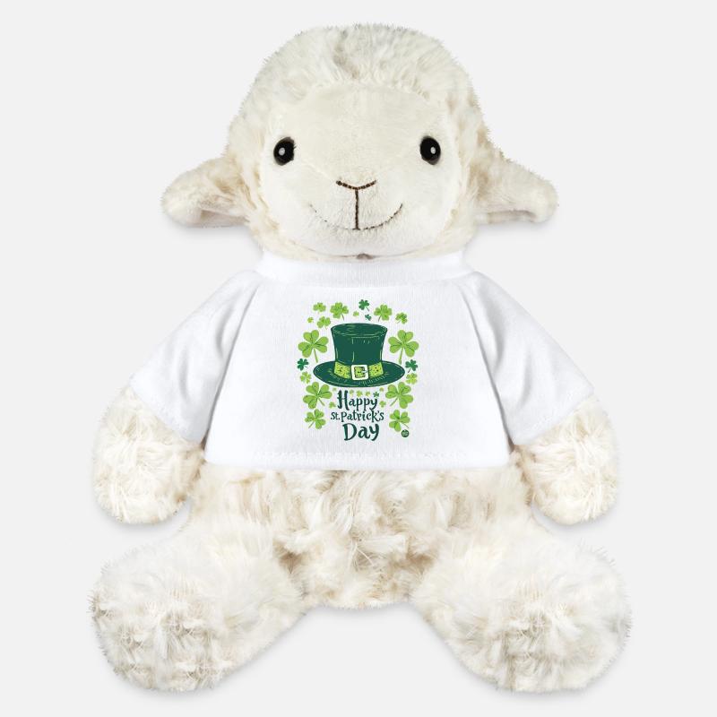Chapeau de trèfle - Mouton en peluche Annika MiniFeet® - blanc