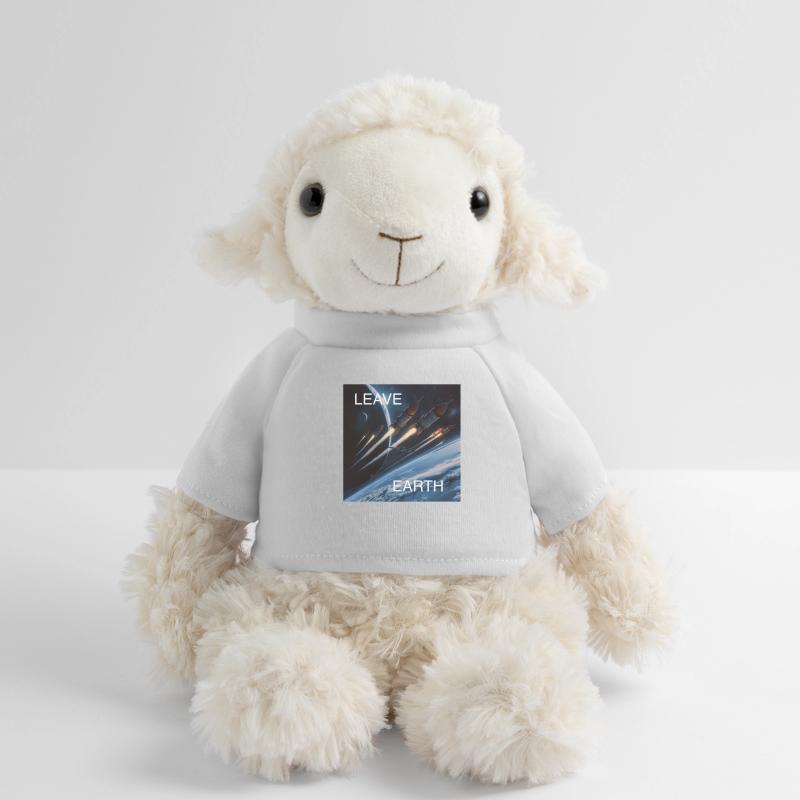 Affiche de Style rétro voyage dans l’espace « Quitter la Terre » Mouton en peluche Annika MiniFeet®