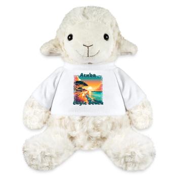 Grunge Sommerurlaub Eagle Beach Aruba - MiniFeet® Schaf Annika - Weiß - Vorne