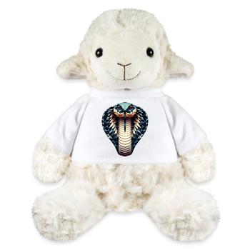 Un cobra royal dans le style polygonal - Mouton en peluche Annika MiniFeet® - blanc - Devant
