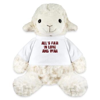 Tout est juste dans l’amour et la guerre T-shirt Cool nouveauté - Mouton en peluche Annika MiniFeet® - blanc - Devant