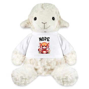 Red Panda Funny Saying Nope Fire Fox - MiniFeet® Sheep Annika - white - Front