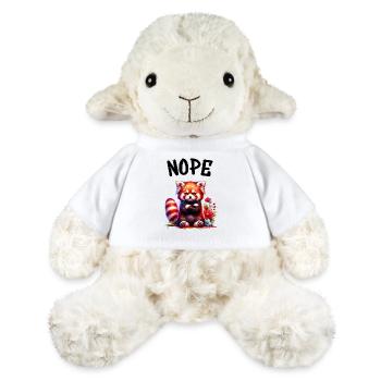 Panda roux Drôle de dicton Nope Renard de Feu - Mouton en peluche Annika MiniFeet® - blanc - Devant