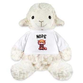 Panda roux Drôle de dicton Nope Renard de Feu - Mouton en peluche Annika MiniFeet® - blanc - Devant