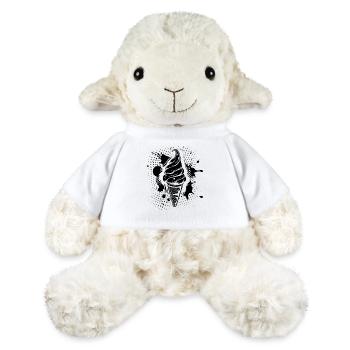 Cornet de crème glacée - Mouton en peluche Annika MiniFeet® - blanc - Devant