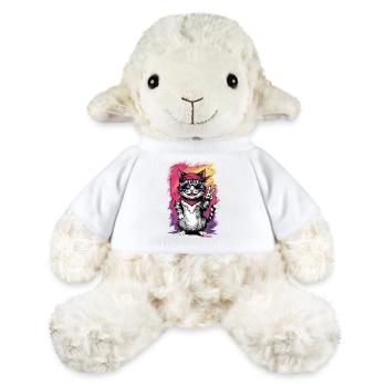 Streetstyle Katze Graffiti Kunst Streetart - MiniFeet® Schaf Annika - Weiß - Vorne