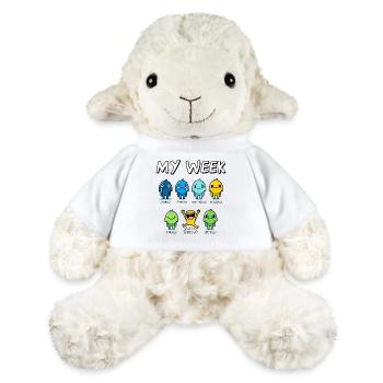Ma semaine Jours drôles de la semaine Dessin animé Art Design - Mouton en peluche Annika MiniFeet® - blanc - Devant