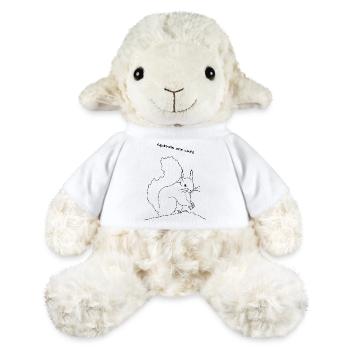 Écureuil mignon, lineart - Mouton en peluche Annika MiniFeet® - blanc - Devant