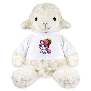 Licorne sucrée à la fraise Fruité Été Fantaisiste - Mouton en peluche Annika MiniFeet® - blanc - Devant