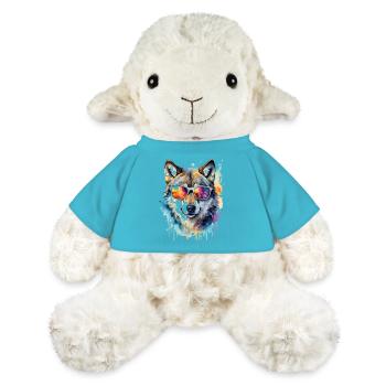 Lunettes de soleil loup Imprimé coloré Animal Design - Mouton en peluche Annika MiniFeet® - bleu outremer - Devant
