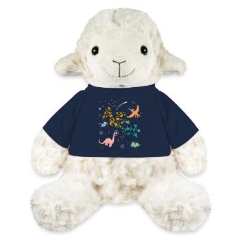 ANTON - Beau prénom de garçon avec dinosaure - Mouton en peluche Annika MiniFeet® - bleu marine - Devant