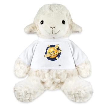 Planète orange et étoiles citron – Univers de - Mouton en peluche Annika MiniFeet® - blanc - Devant