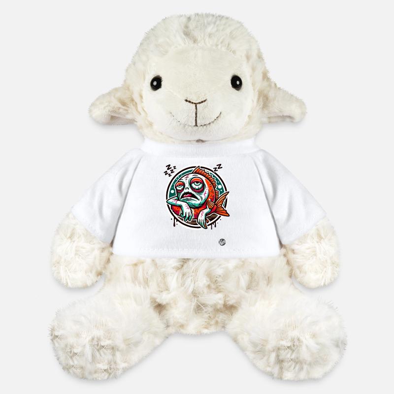 Always Tired, Lazy Zombie Fish - MiniFeet® Sheep Annika - white